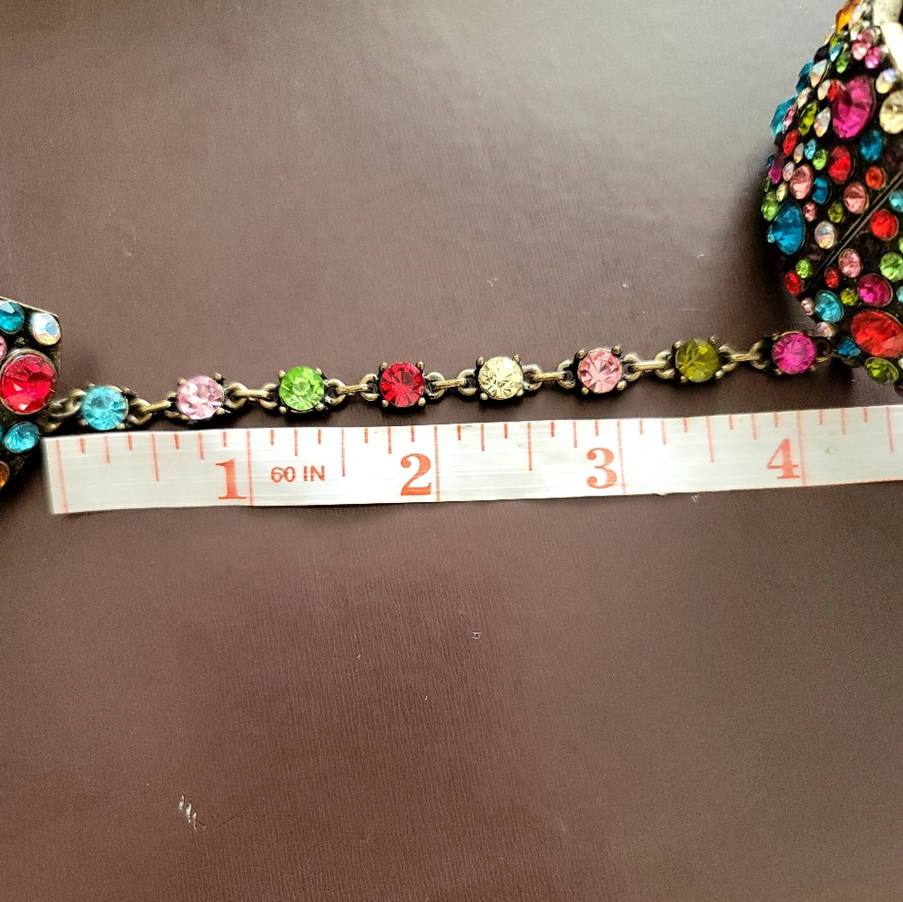 Gypsy Multi-Colored Connected Ring Bracelet-Stret… - image 3